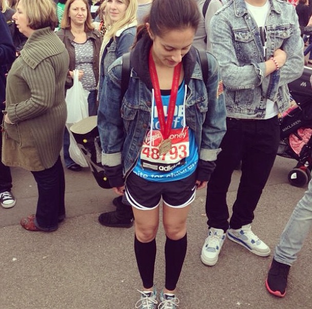 Chloe completed the marathon in 4.11 hours - such an amazing achievement!